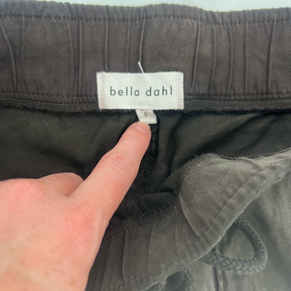 Bella Dahl Dark Quartz Brown Drawstring Pocket Jogger Ankle Pants S Small - Picture 6 of 10